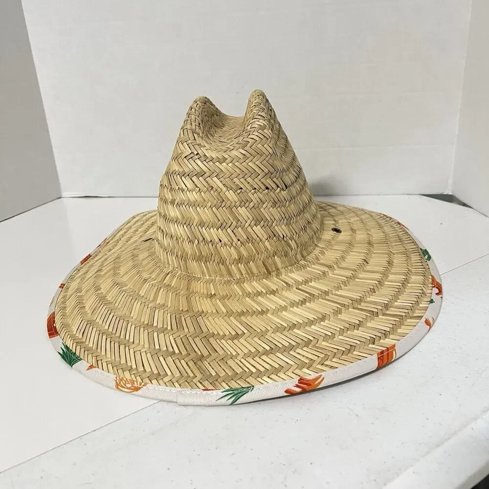 Local Crowns Raffia Straw Hat Texas Patch Wide Brim One Size